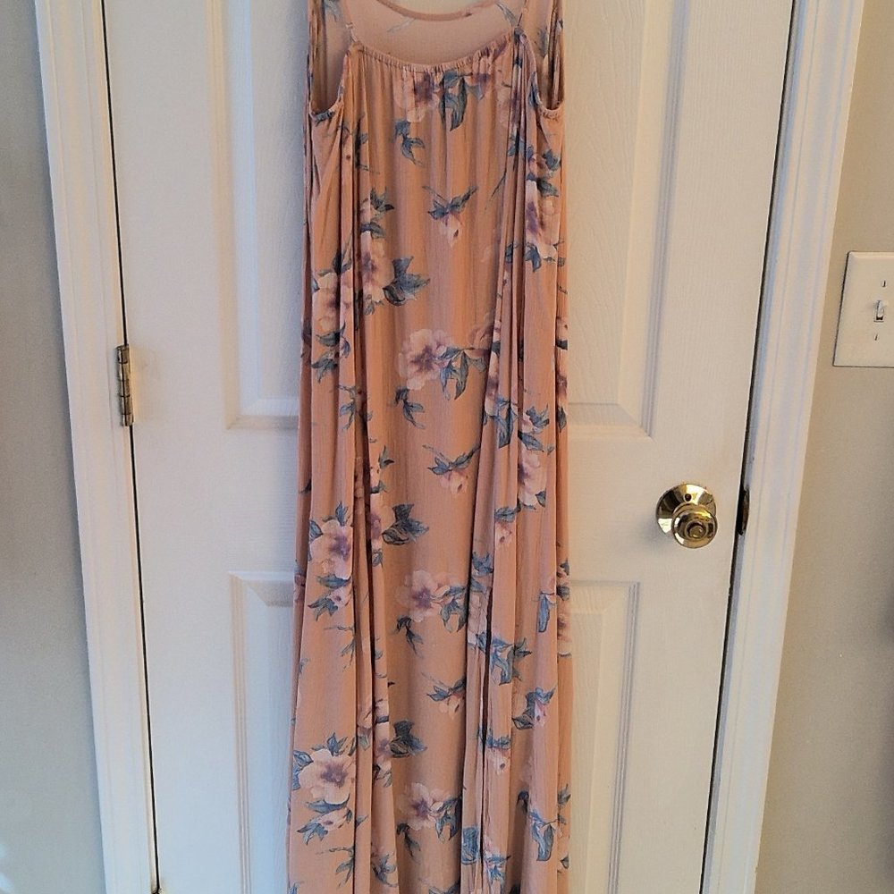 American Eagle Floral Pink Maxi Dress Womans Size Small - Picture 3 of 4
